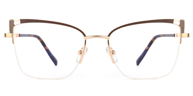 Coral​ Glasses Gold_Brown