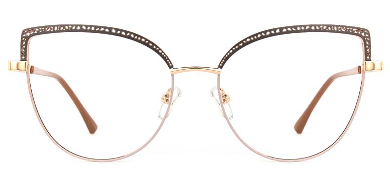 Crest​ Glasses Gold_Brown